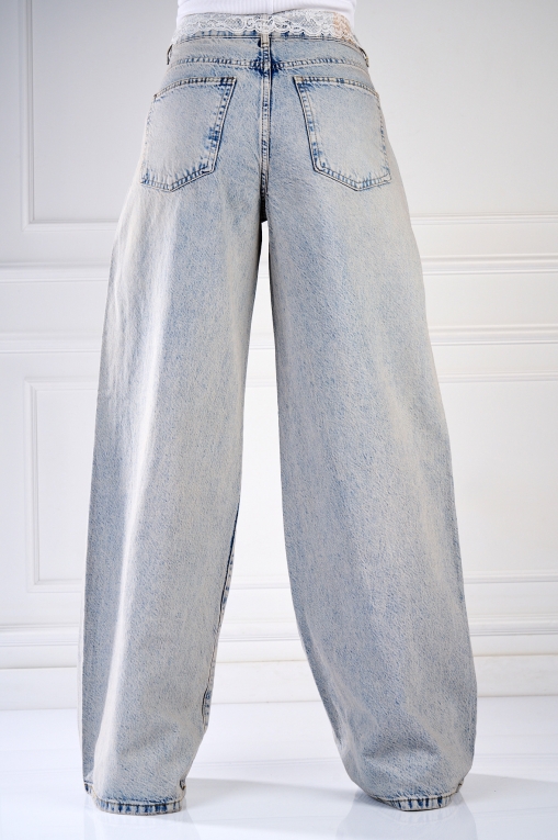 Blugi Damă Oversize Albastri Princya - Img 3