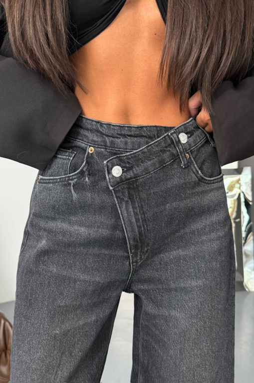 Blugi Damă Oversize Negri Lashira - Img 4