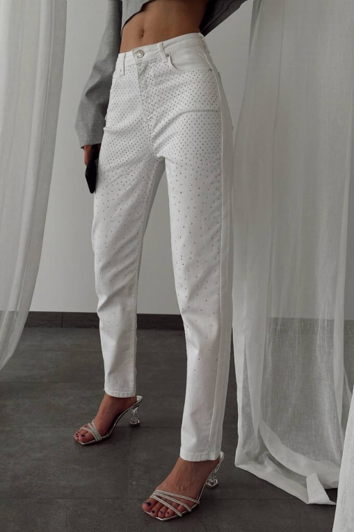 Blugi Mom Fit Albi Dania2 - Img 2