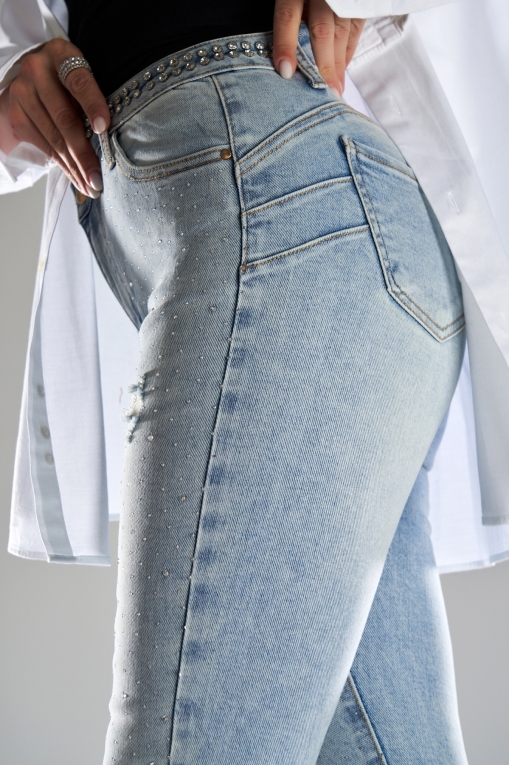 Blugi Push Up Damă Albastri Caisyn - Img 2