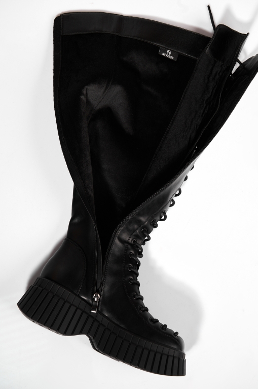 Cizme Dama Imblanite Negre din Piele Ecologica Evalise - Img 5