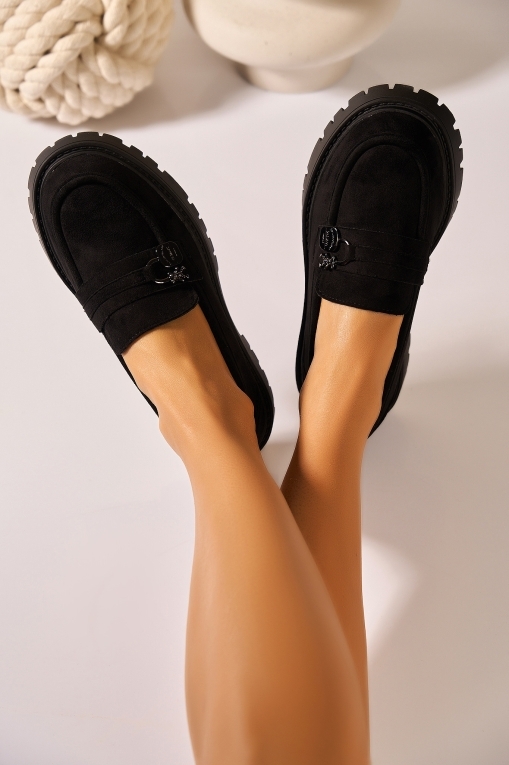 Loafers Dama Piele Ecologica Intoarsa Negri Brinley2 - Img 3
