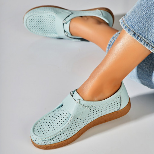 Mocasini dama Piele Naturala Albastri Takari - Img 6