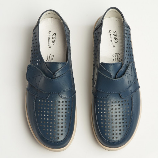 Mocasini dama Piele Naturala Bleumarin Izana - Img 2