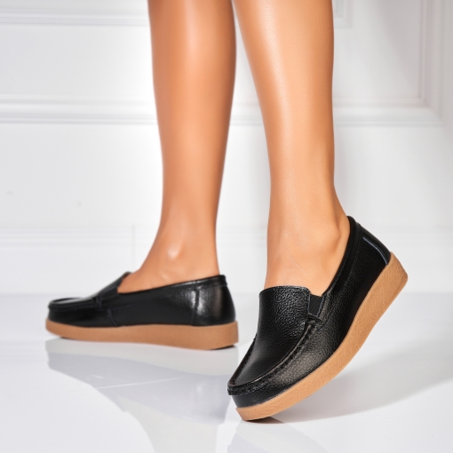 Mocasini dama Piele Naturala Negri Dona - Img 2