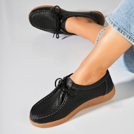 Mocasini dama Piele Naturala Negri Jyana - Img 3