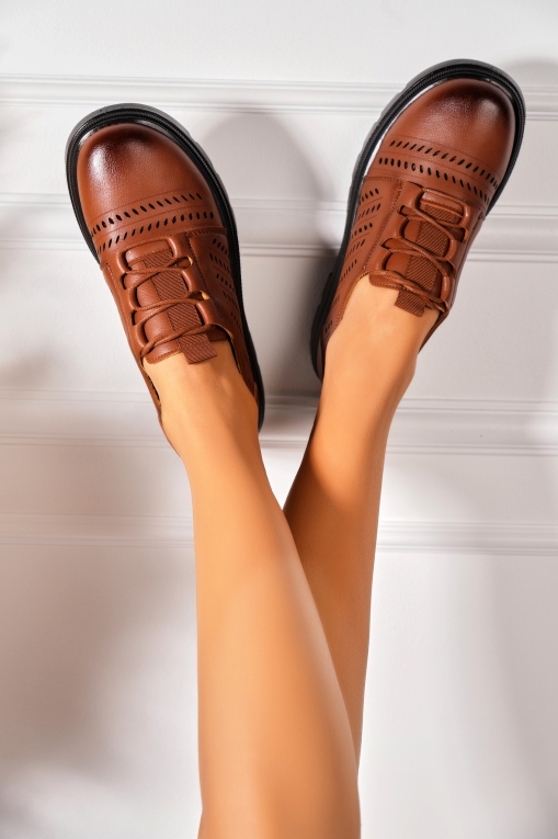 Pantofi dama casual Camel din Piele Ecologica Raley - Img 2