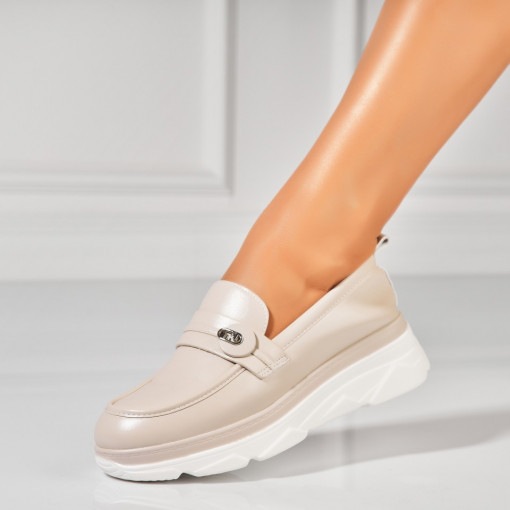 Pantofi dama casual Gri din Piele Ecologica Sierra - Img 2