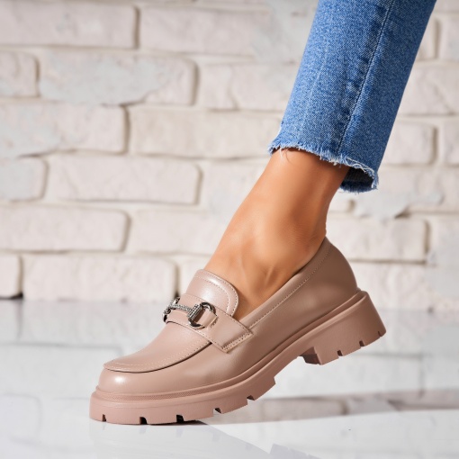 Pantofi dama casual Kaki din Piele Ecologica Jazaria - Img 3