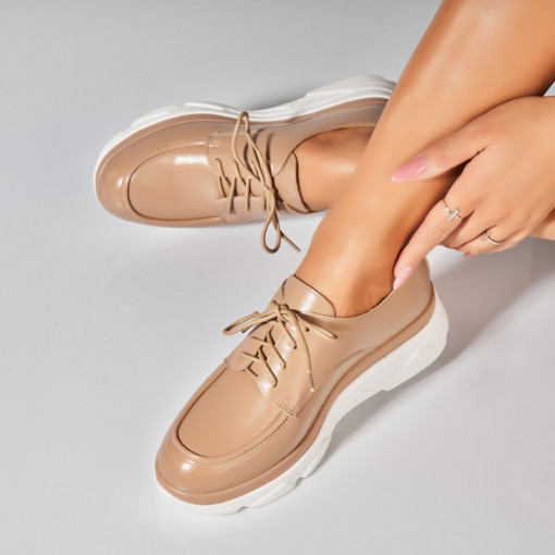 Pantofi dama casual Kaki din Piele Ecologica Sione - Img 2