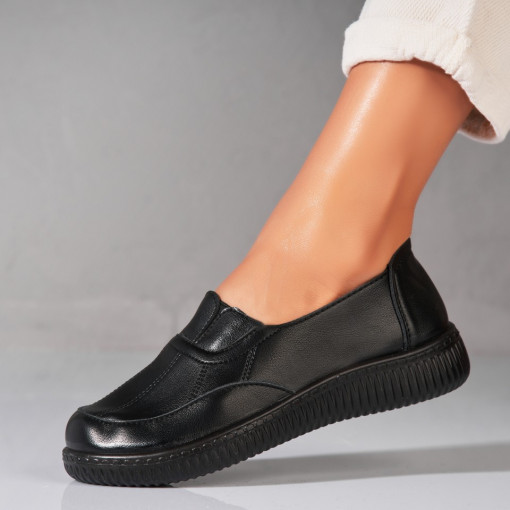 Pantofi dama casual Negri din Piele Ecologica Ayvah - Img 2