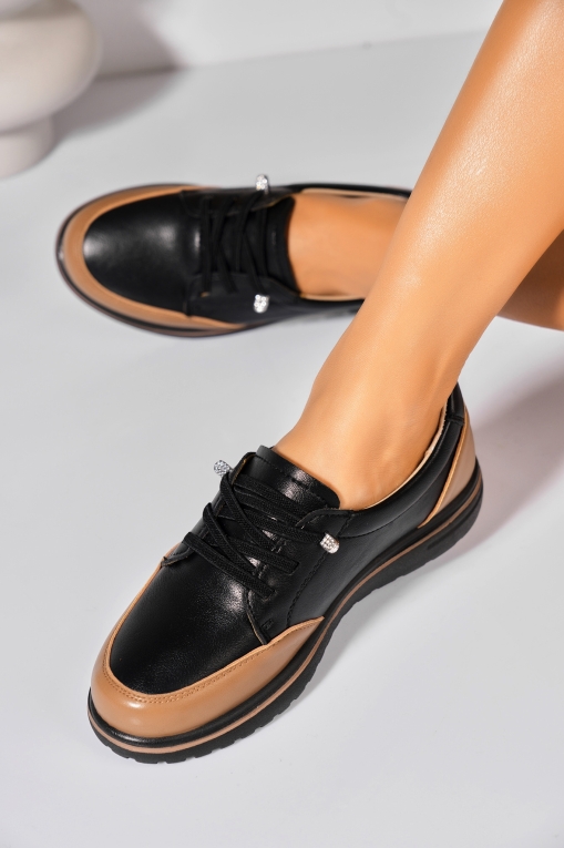 Pantofi dama casual Negri din Piele Ecologica Kamilya - Img 3