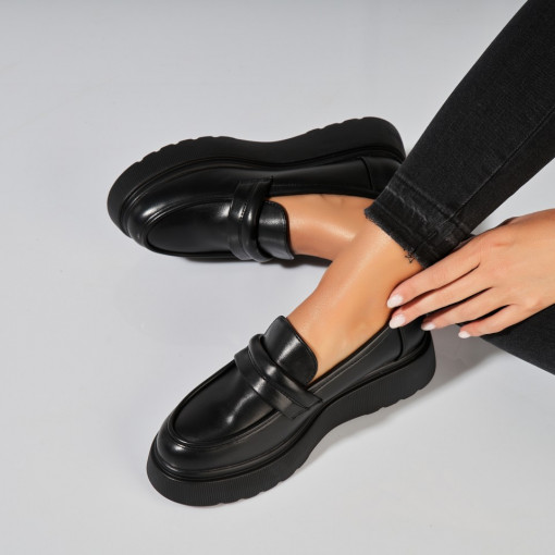 Pantofi dama casual Negri din Piele Ecologica Lila - Img 2