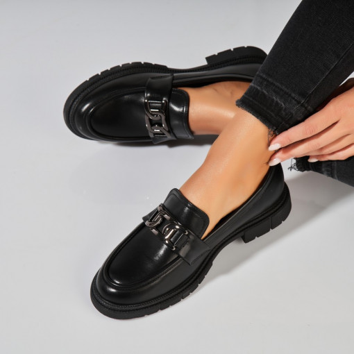 Pantofi dama casual Negri din Piele Ecologica Zelda - Img 2