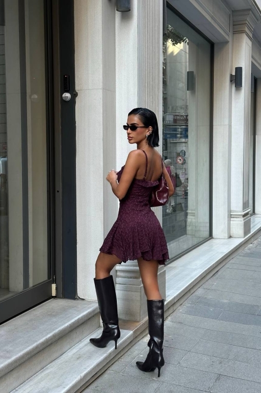 Rochii Dama Bordo Waniye - Img 3