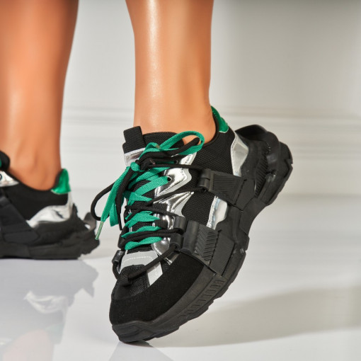 Adidasi Dama Verzi din Textil Telma - Img 2