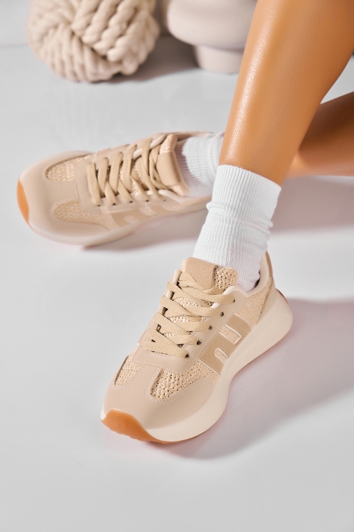 Adidași de damă Piele Ecologica Bej Sakaia - Img 2