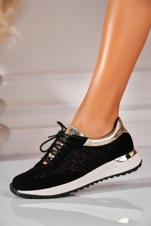 Adidași de damă Piele Ecologica Intoarsa Negru Talyn - Img 3