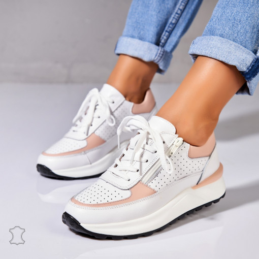 Adidasi Piele Naturala Roz Andrea - Img 3