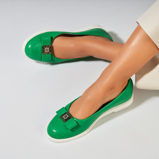 Balerini dama Piele Ecologica Verde Lisha - Img 2