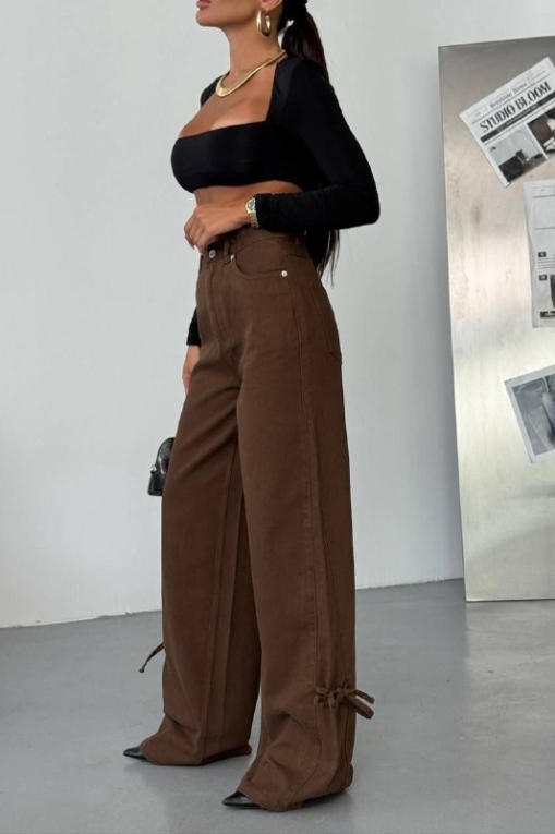 Blugi Damă Oversize Maro Alya - Img 2