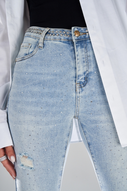 Blugi Push Up Damă Albastri Caisyn - Img 3