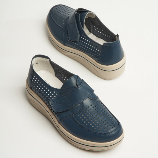 Mocasini dama Piele Naturala Bleumarin Izana - Img 3