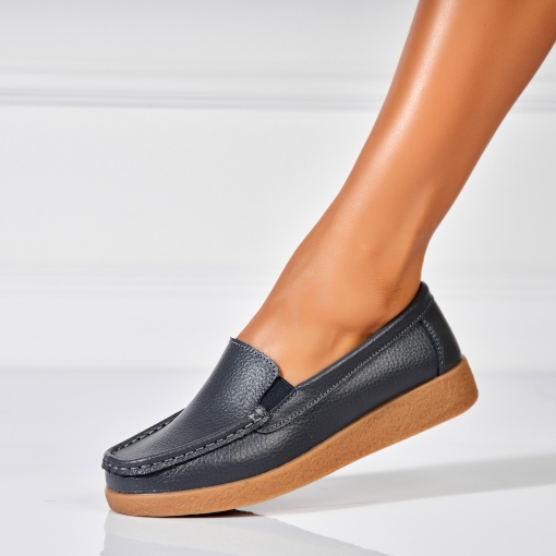 Mocasini dama Piele Naturala Gri Dona - Img 2