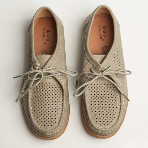 Mocasini dama Piele Naturala Gri Jyana - Img 6