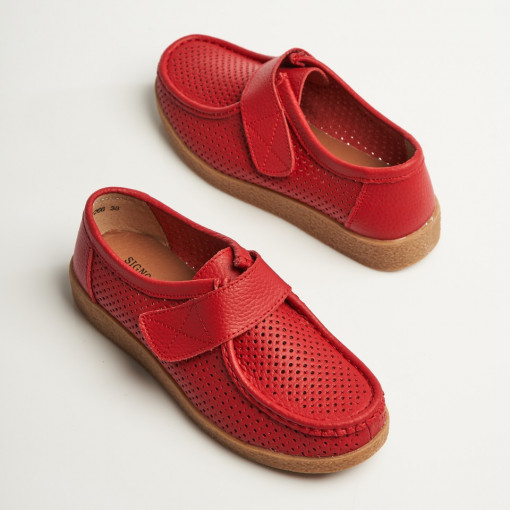 Mocasini dama Piele Naturala Rosii Takari - Img 3