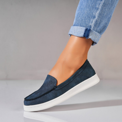 Pantofi dama casual Bleumarin din Piele Ecologica Nieve - Img 2