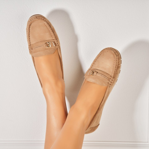 Pantofi dama casual Kaki din Piele Ecologica Intoarsa Atley - Img 2