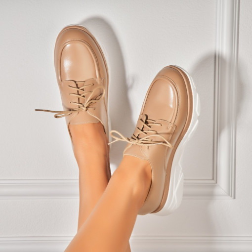 Pantofi dama casual Kaki din Piele Ecologica Sione - Img 3