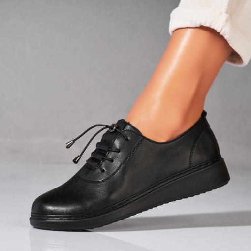 Pantofi dama casual Negri din Piele Ecologica Amyah - Img 3