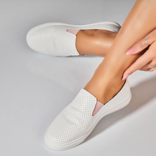 Pantofi dama casual Roz din Piele Ecologica Aylin - Img 3