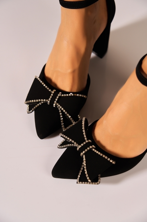 Pantofi dama eleganti Negri din Piele Ecologica Intoarsa Merlia - Img 3