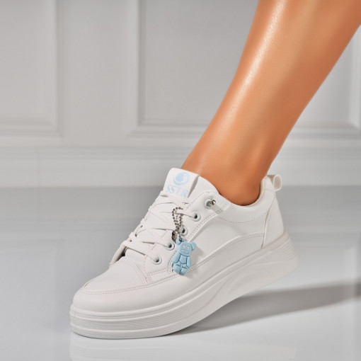 Adidasi Dama Albastri din Piele Ecologica Aryss - Img 3