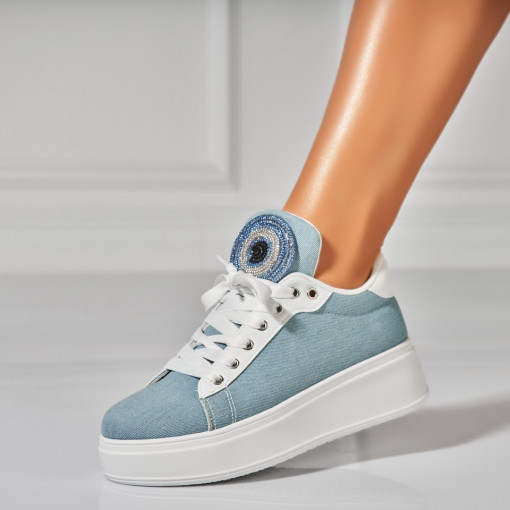 Adidasi Dama Albastri din Textil Amita - Img 3