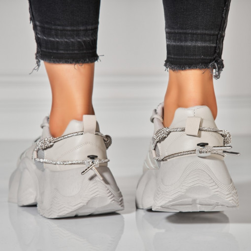 Adidasi Dama Gri din Piele Ecologica Emry - Img 2