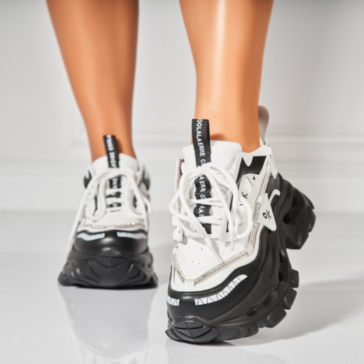 Adidasi Dama Negri din Piele Ecologica Ylva2 - Img 3