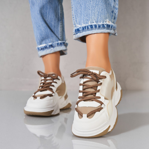 Adidași damă Piele Ecologica Kaki Zarie - Img 2