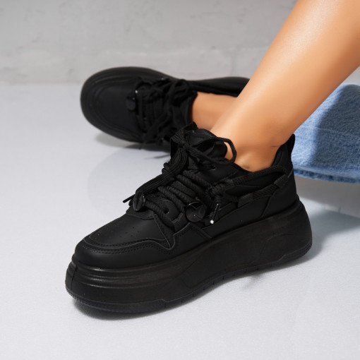 Adidași damă Piele Ecologica Negru Deya - Img 2