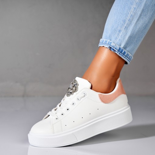 Adidași damă Piele Ecologica Roz Ashvi - Img 2