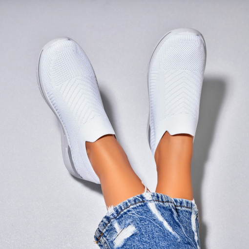 Adidași damă Textil Alb Sofya - Img 2