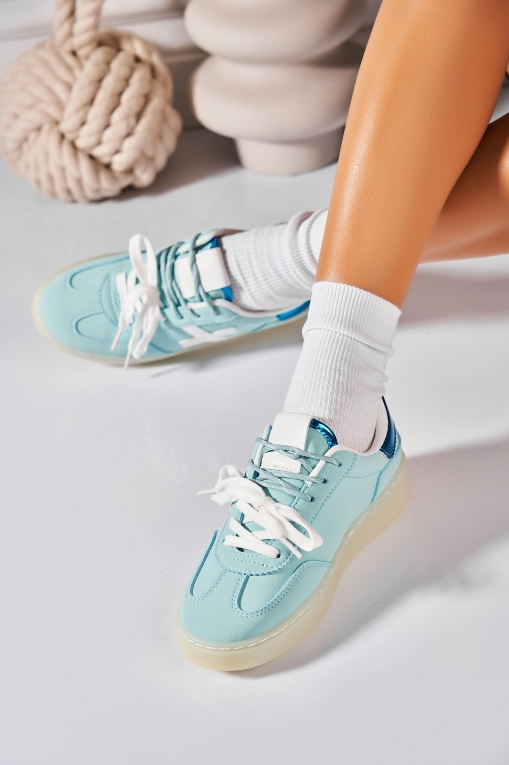 Adidași de damă Piele Ecologica Albastru Soliana - Img 2