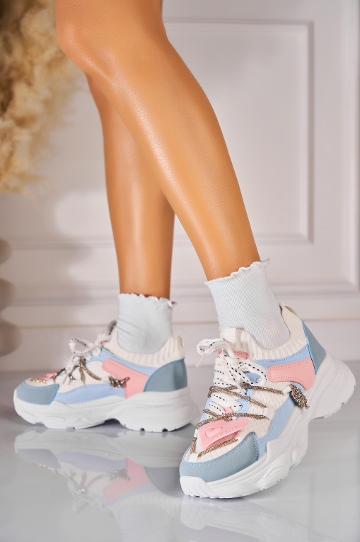 Adidași de damă Piele Ecologica Albastru Tziry - Img 1