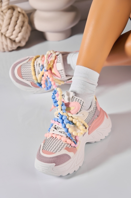 Adidași de damă Piele Ecologica Color Erisha - Img 3