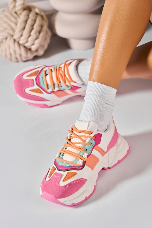 Adidași de damă Piele Ecologica Fucsia Azlin - Img 2