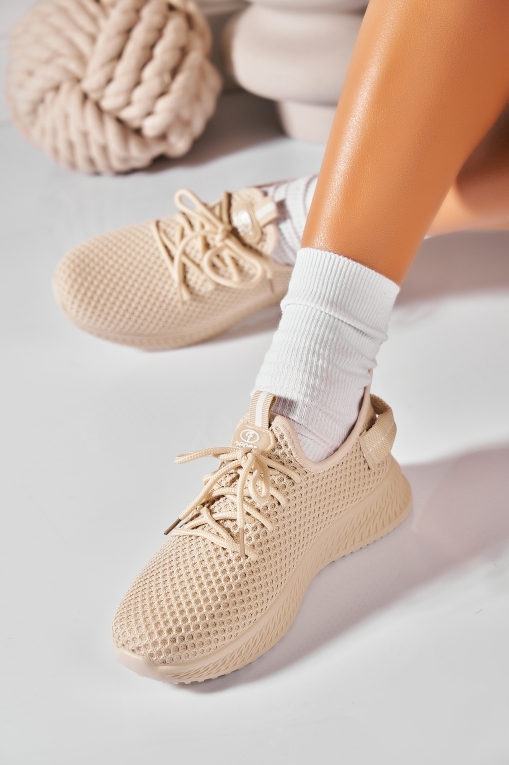 Adidași de damă Textil Bej Jaylie - Img 3