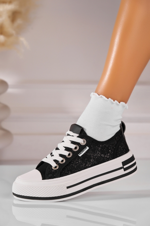 Adidași de damă Textil Negru Daeja - Img 2